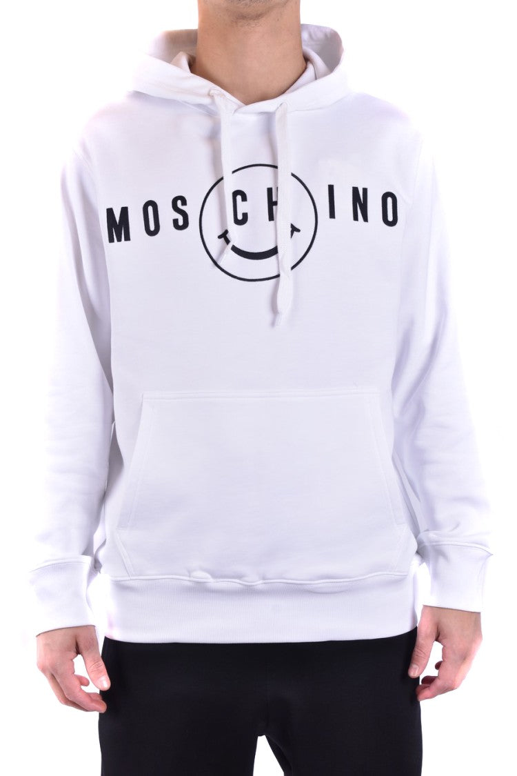 Moschino Graphic Logo Hoodie With Adjustable Drawstrings