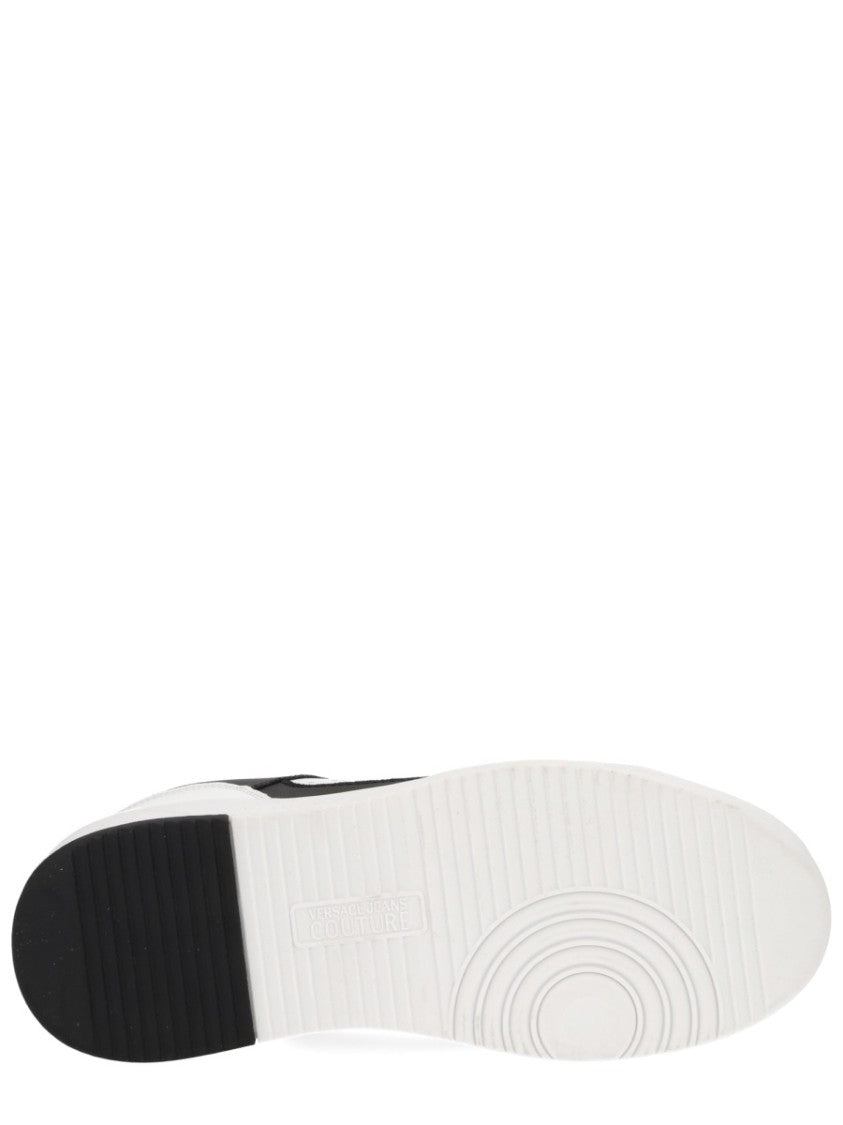 Versace Jeans Couture Low-Top White Sneakers With Black Accent