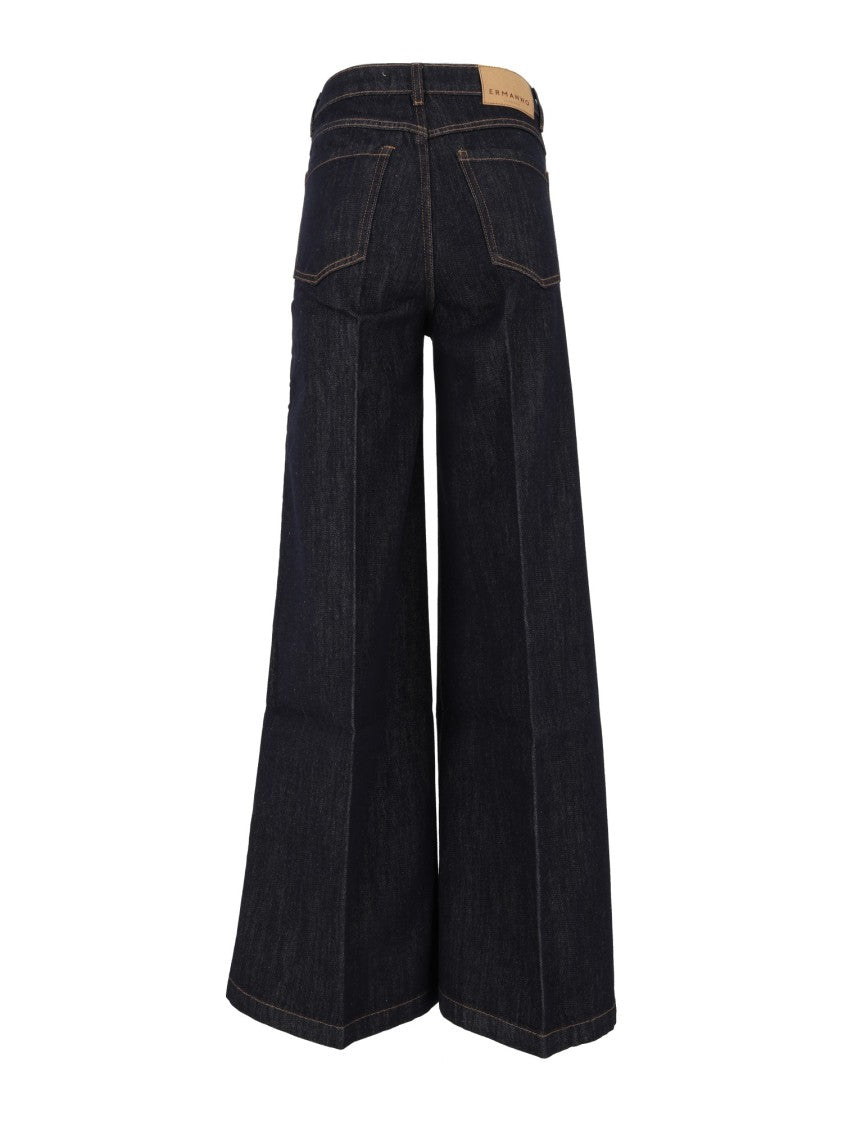 Ermanno Scervino Jeans Basic High-Waisted Wide-Leg Jeans