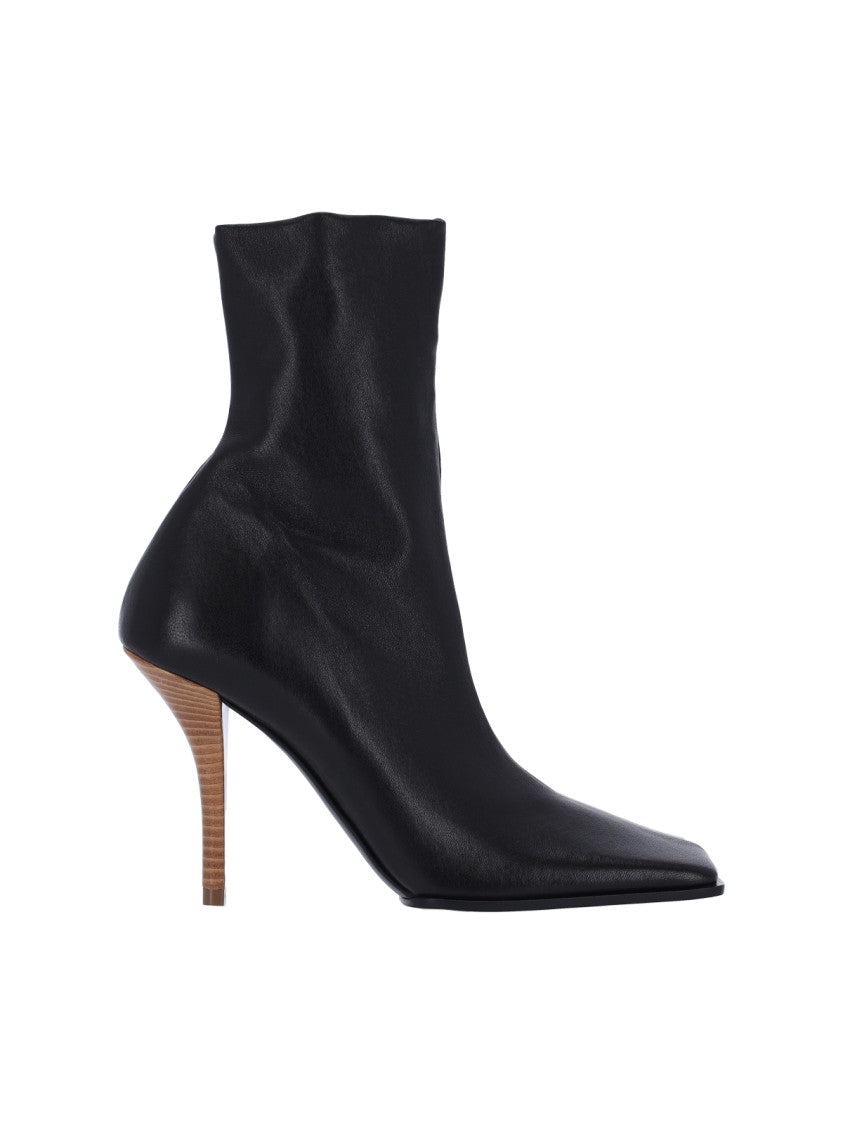 Alaïa Black Sot Square Side Zip Ankle Boots