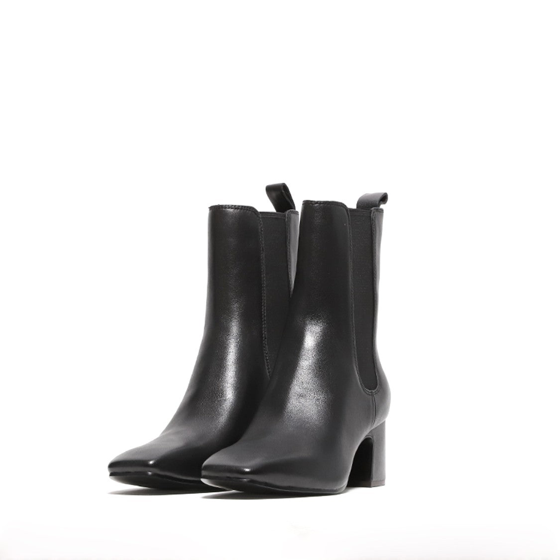 Ash Ankle Boot In Soft Black Nappa With Side Elastic