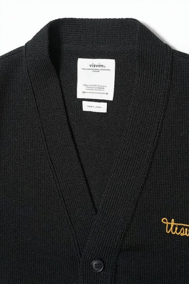Visvim Classic V-Neck Button-Down Cardigan With Textured Knit Pattern