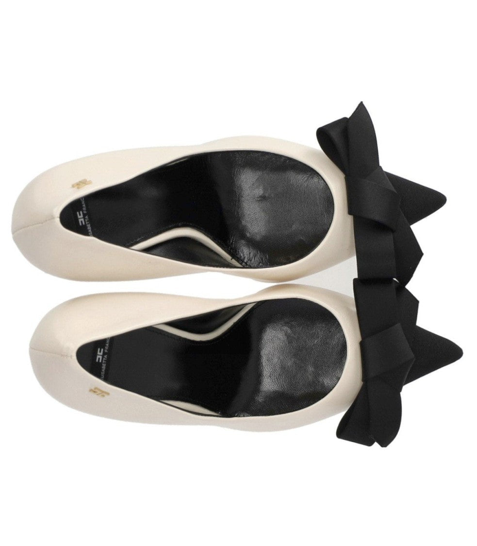 Elisabetta Franchi Butter Black Pump With Bow