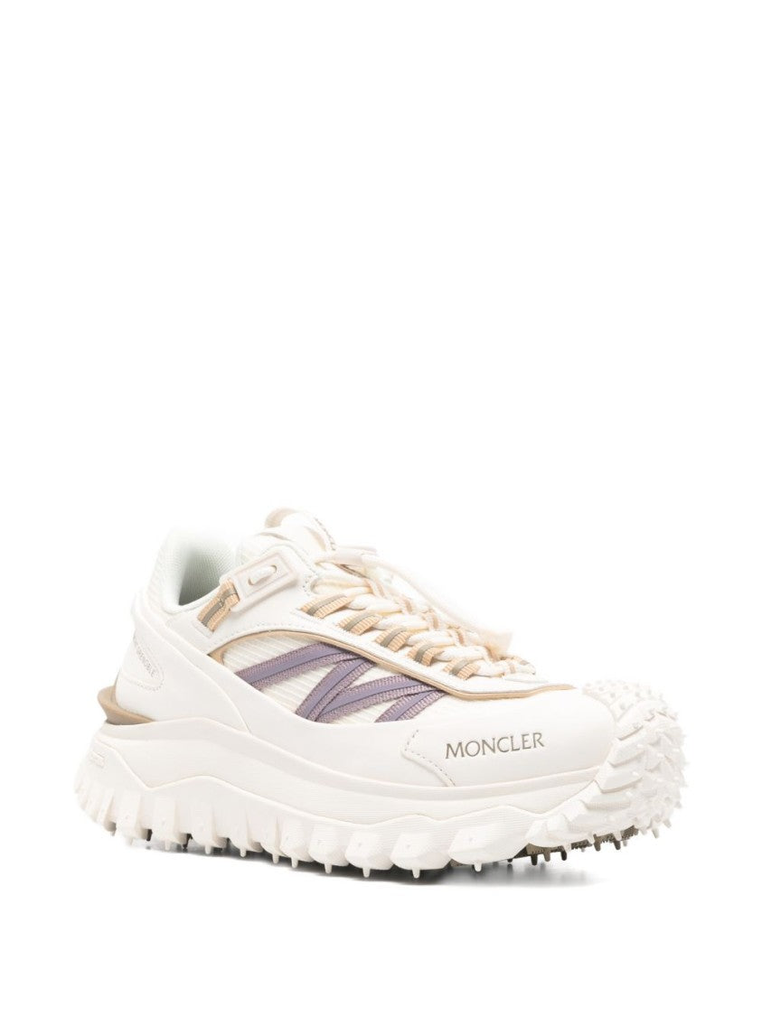 Moncler Chunky Beige Sneakers With Textured Sole And Subtle Accents