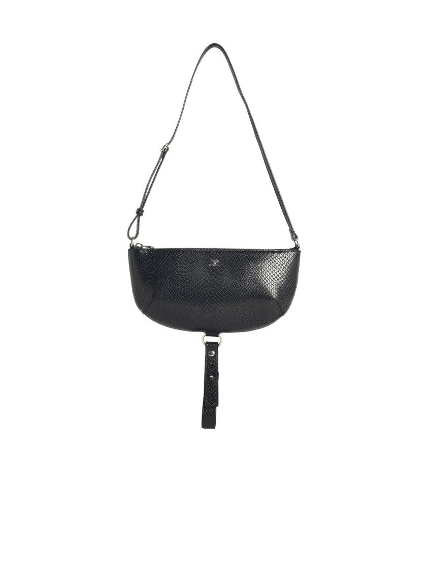 Courrèges 'Holy Eclipse Viper' Black Leather Bag
