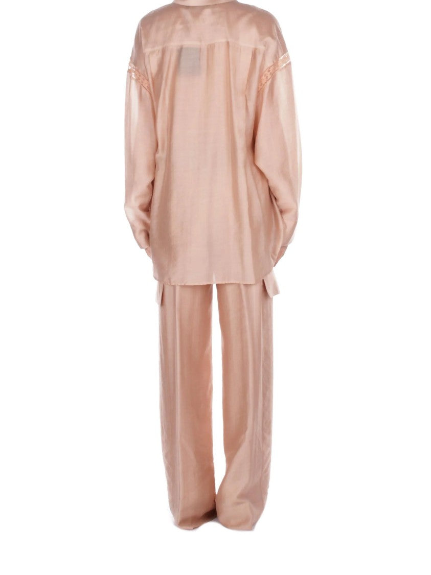 Blugirl Wide-Leg Lace Detail Cargo Pants