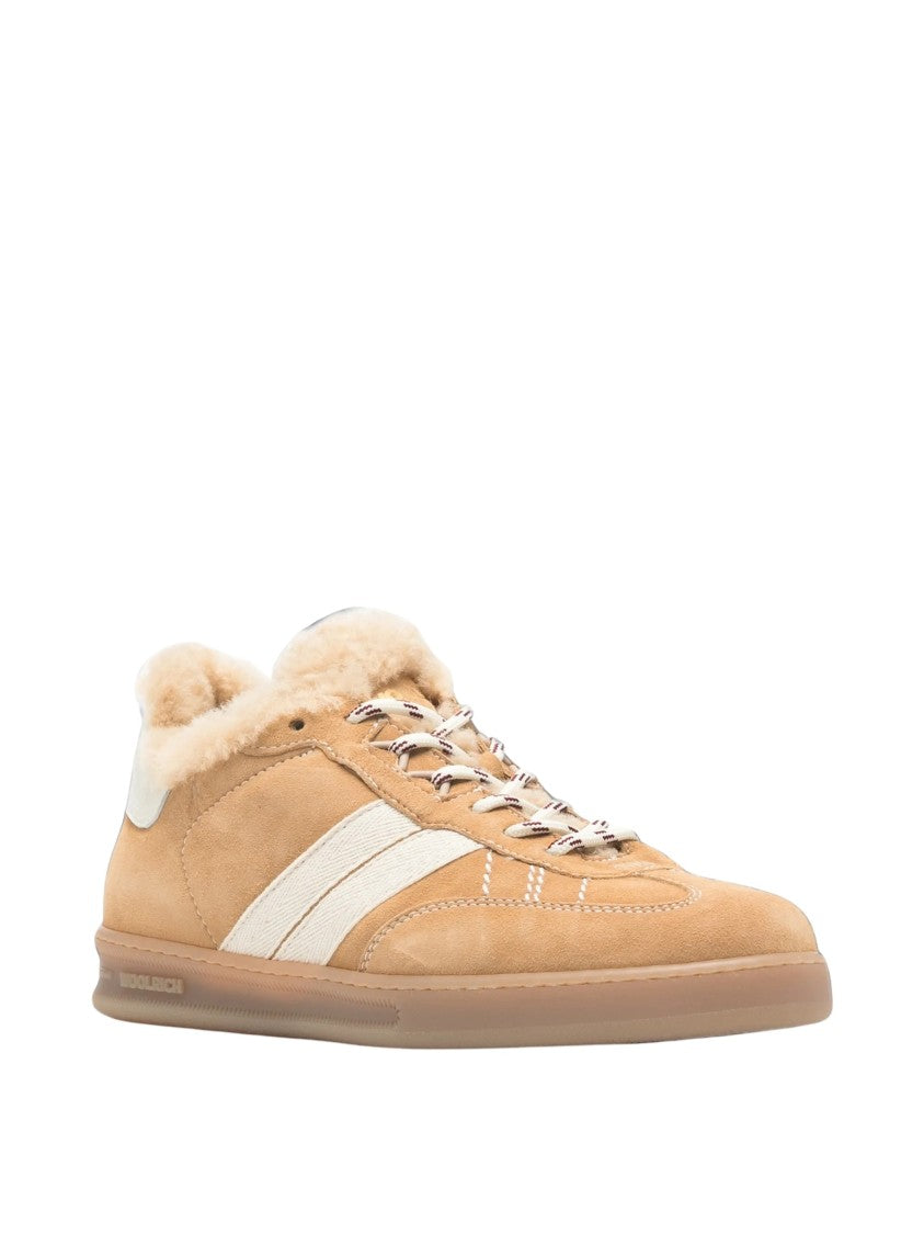 Woolrich Double Panelled Suede Shearling-Lined Sneakers