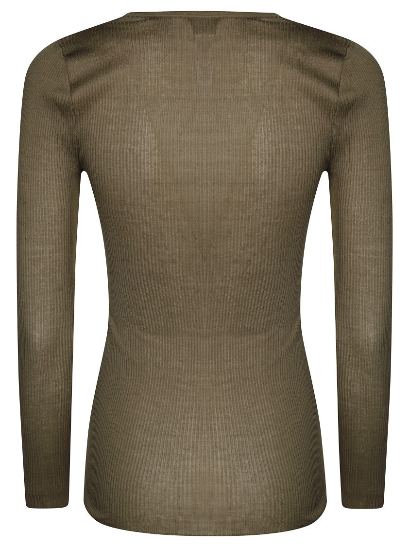 Isabel Marant Étoile Fitted Long-Sleeved Ribbed Knit Top