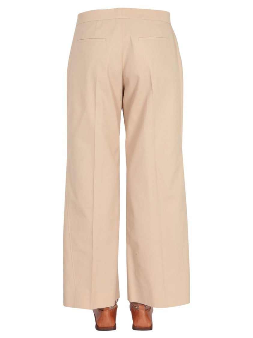 Jil Sander High-Waisted Wide-Leg Trousers With Front Closure