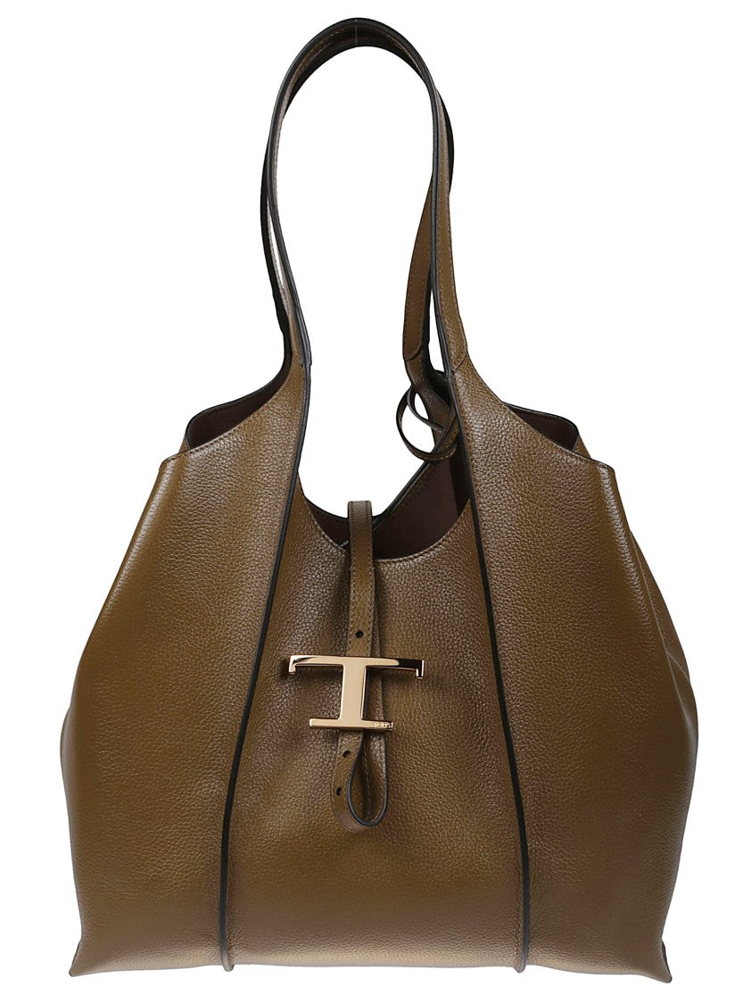 Tod's Small Tsb Brown Leather Tote Bag