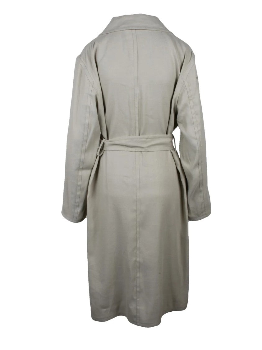 Fay Canvas Overcoat - Beige