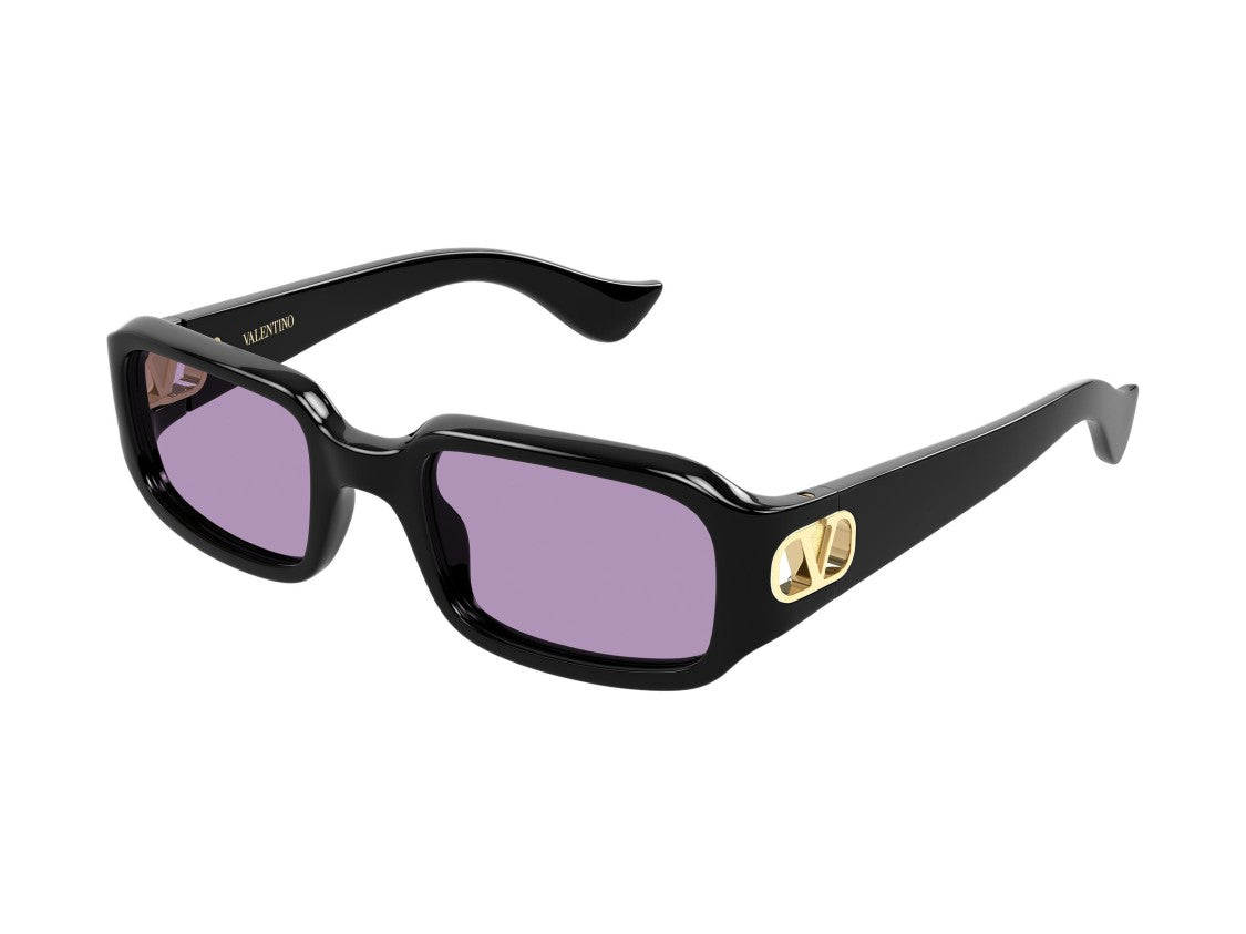 Valentino Gold Black Vg0016s Glossy Oversized Square Sunglasses