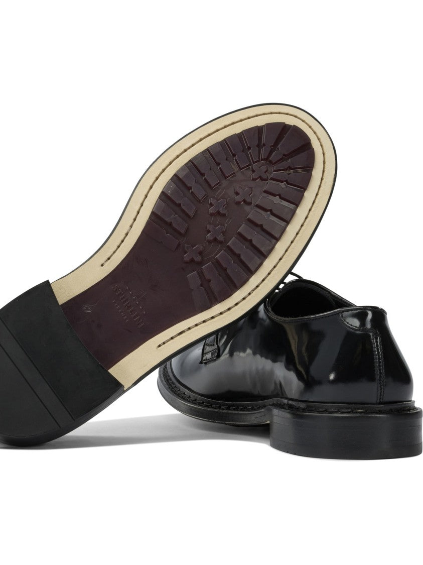 Sturlini Polished Leather Lace-Up Shoes With Classic Design