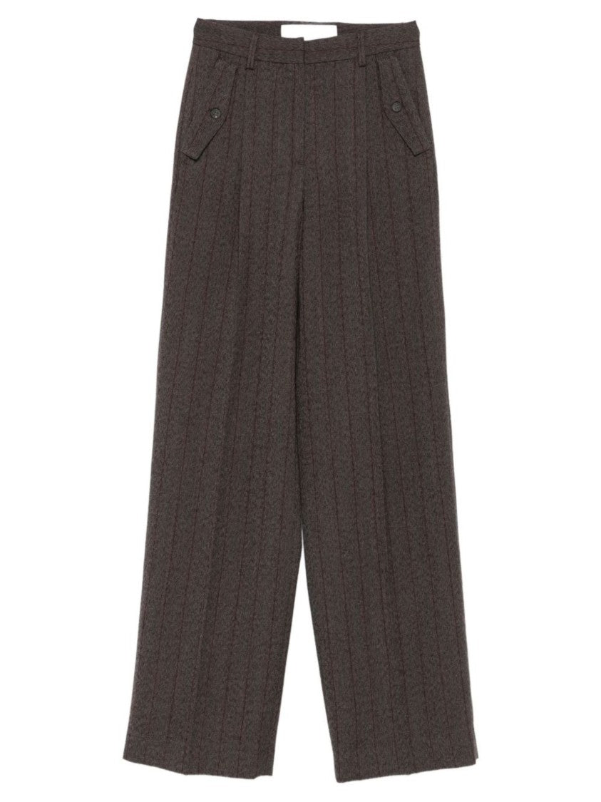 Golden Goose Wide-Leg Pinstriped Trousers