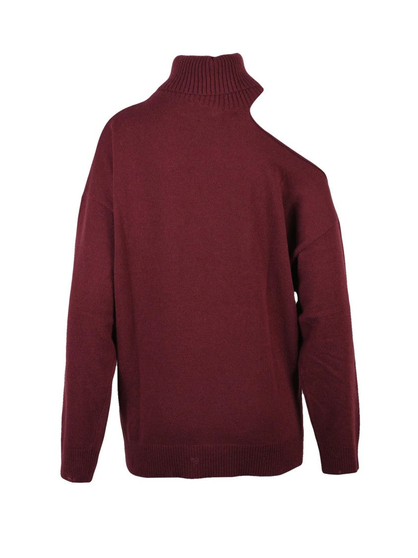 Aniye By Red Asymmetrical Virgin Wool Sweater