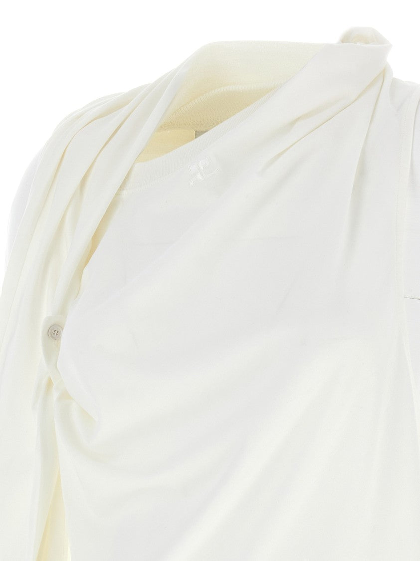 Courrèges Asymetrique Off The Shoulder' T-Shirt