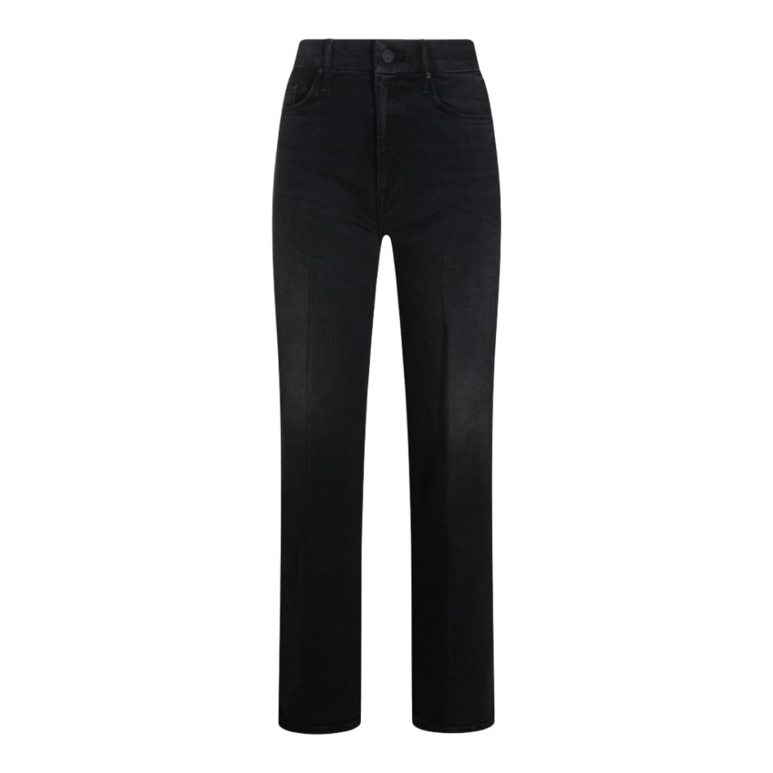 Mother High-Waisted Straight-Leg Jeans With Five-Pocket Design