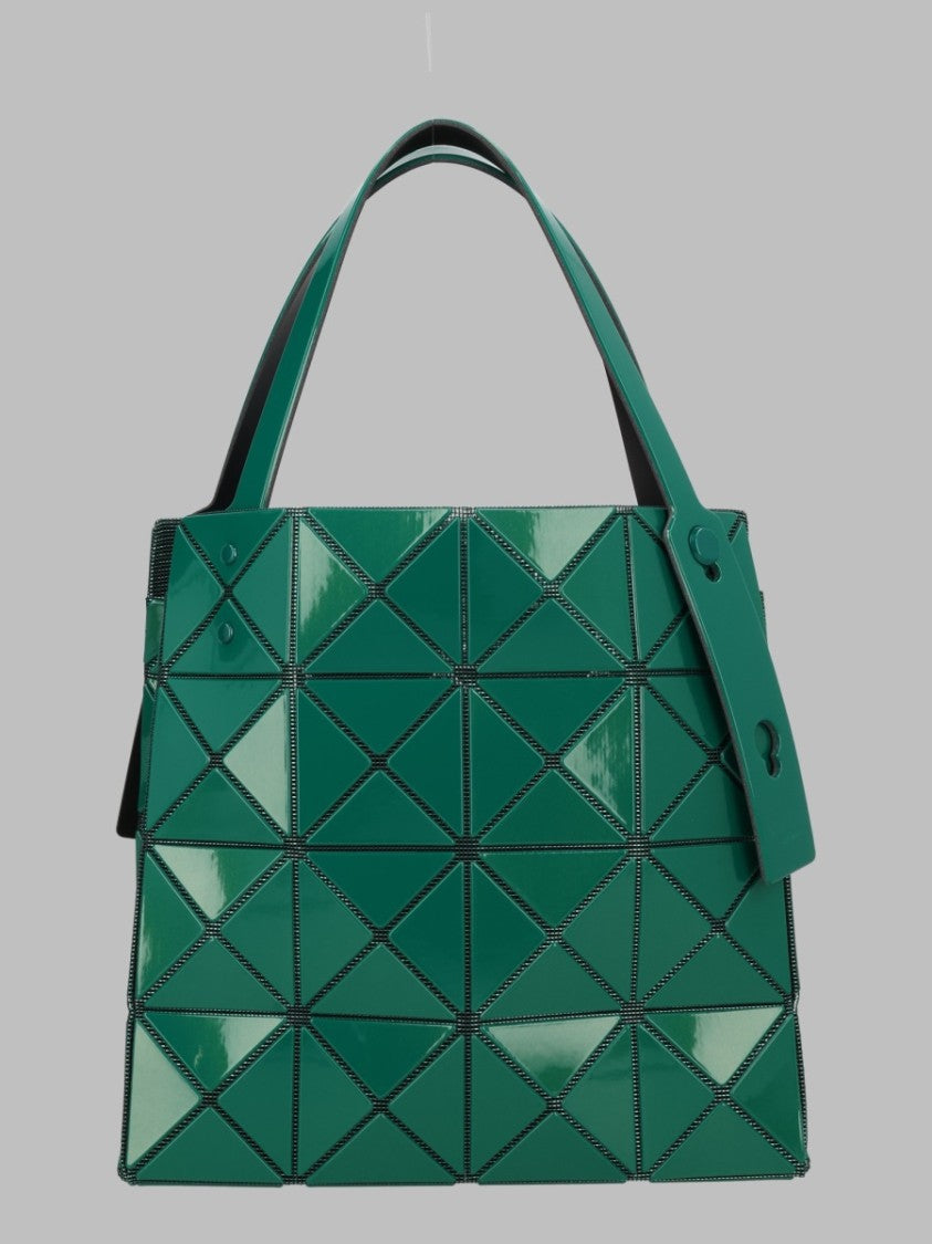Bao Bao Issey Miyake Green Geometric Glossy Panel Polyester Handbag