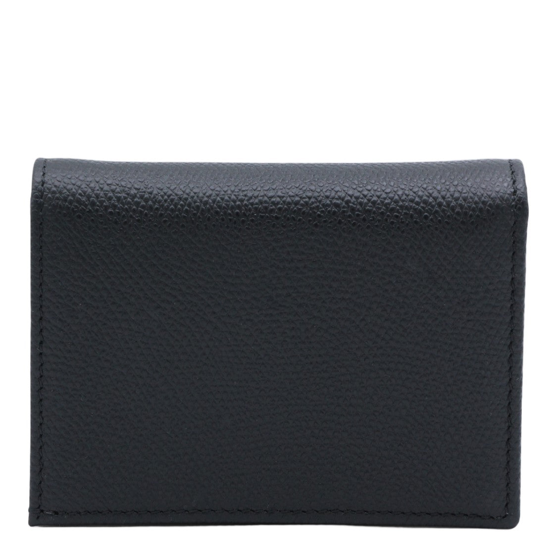 Valentino Garavani Textured Black Leather Wallet With Gold-Tone Logo