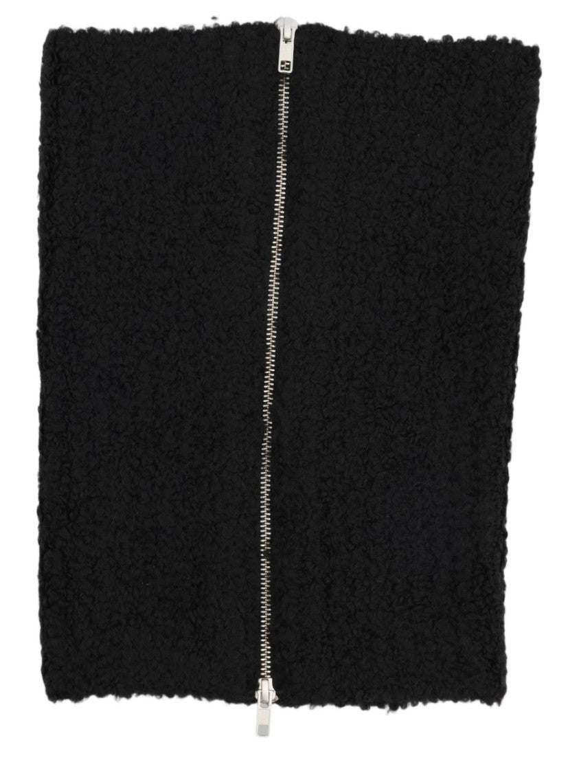 Mm6 By Maison Margiela Black Zippered Square Scarf