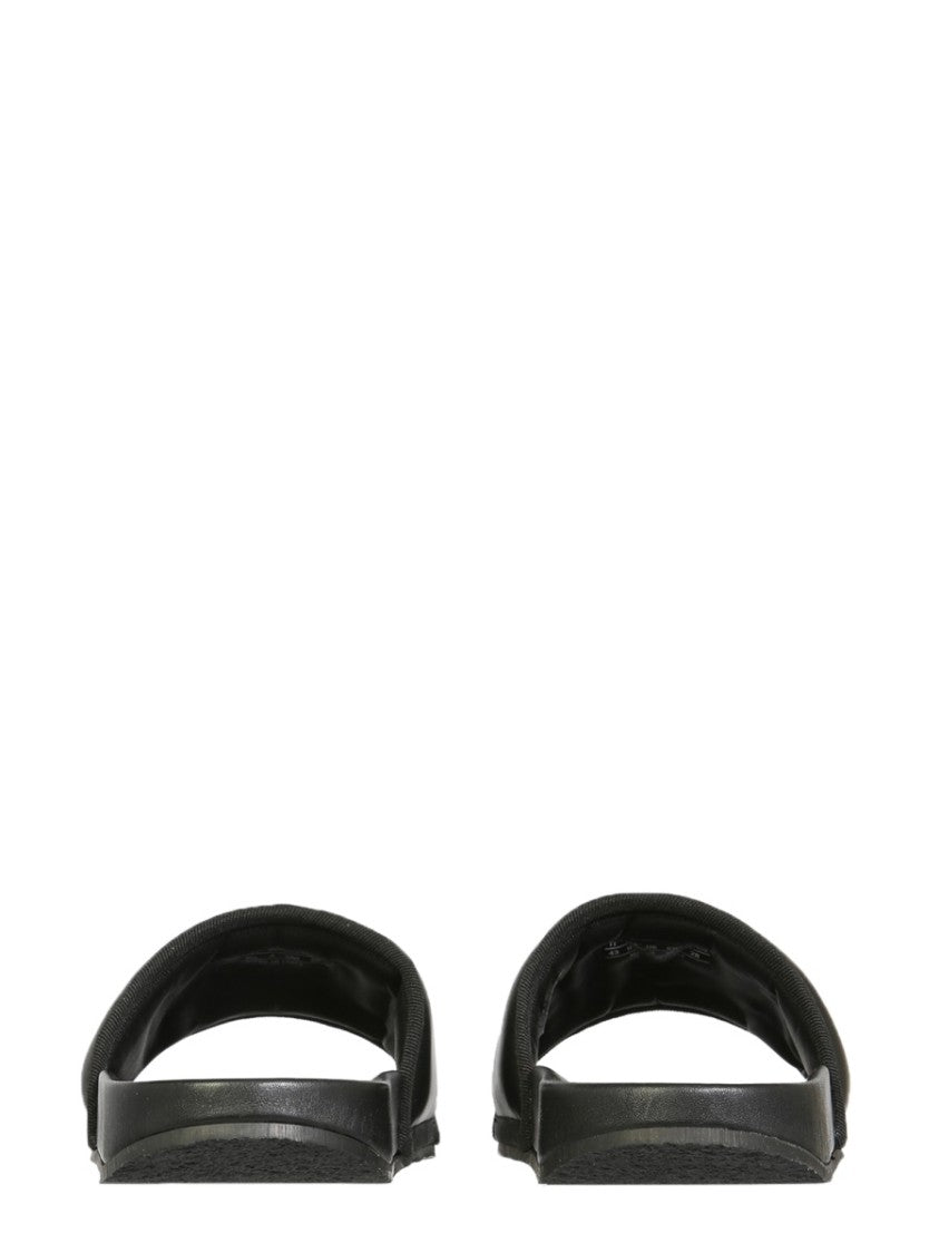 Ambush Black Leather Slide Sandals