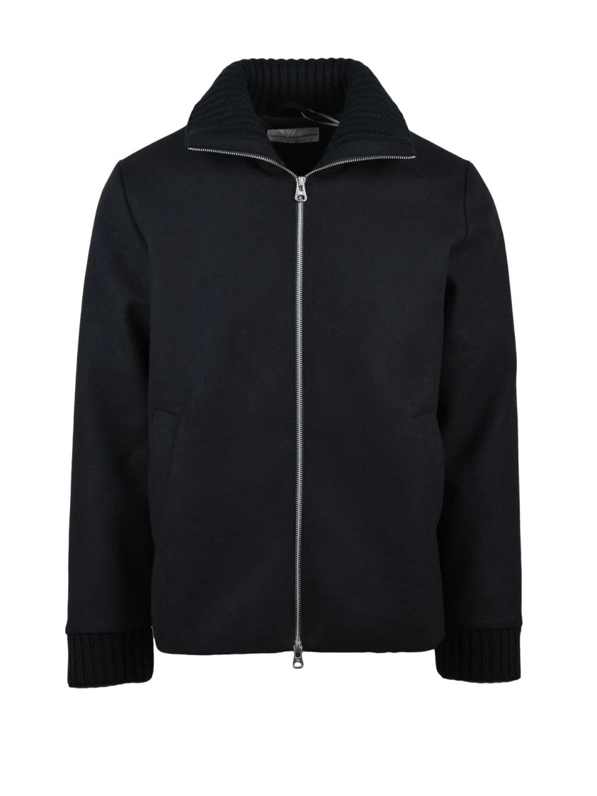 Daniele Alessandrini Polyester-Wool Jacket With Ribbed Details