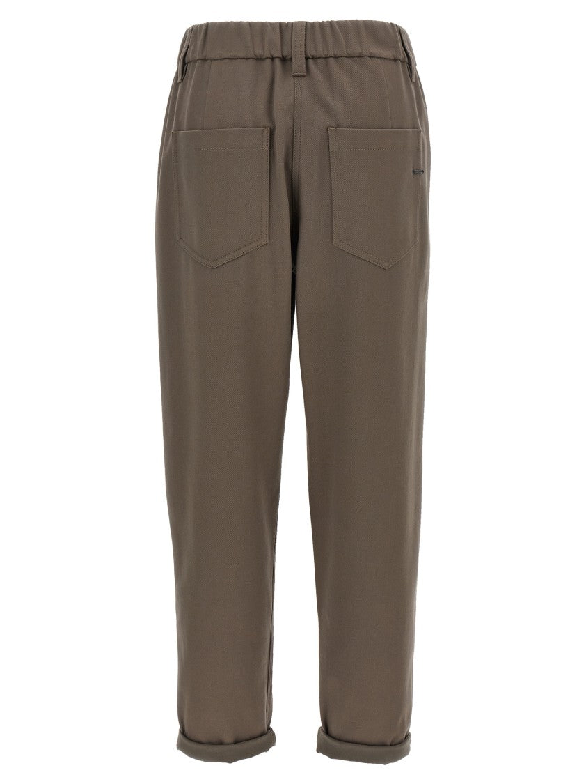 Brunello Cucinelli Shiny Bartack Pants