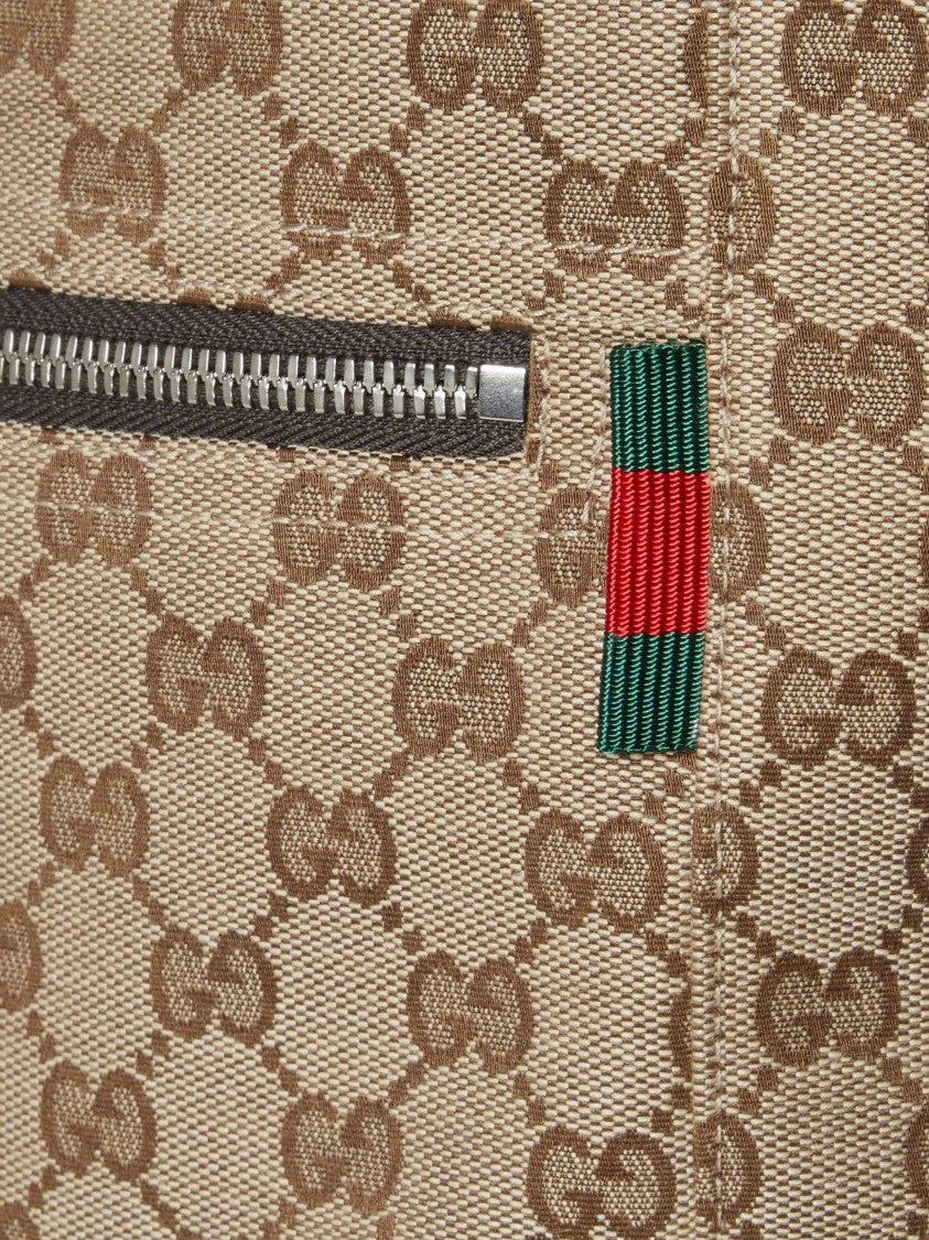 Gucci Brown Medium Gg Canvas Web Tote