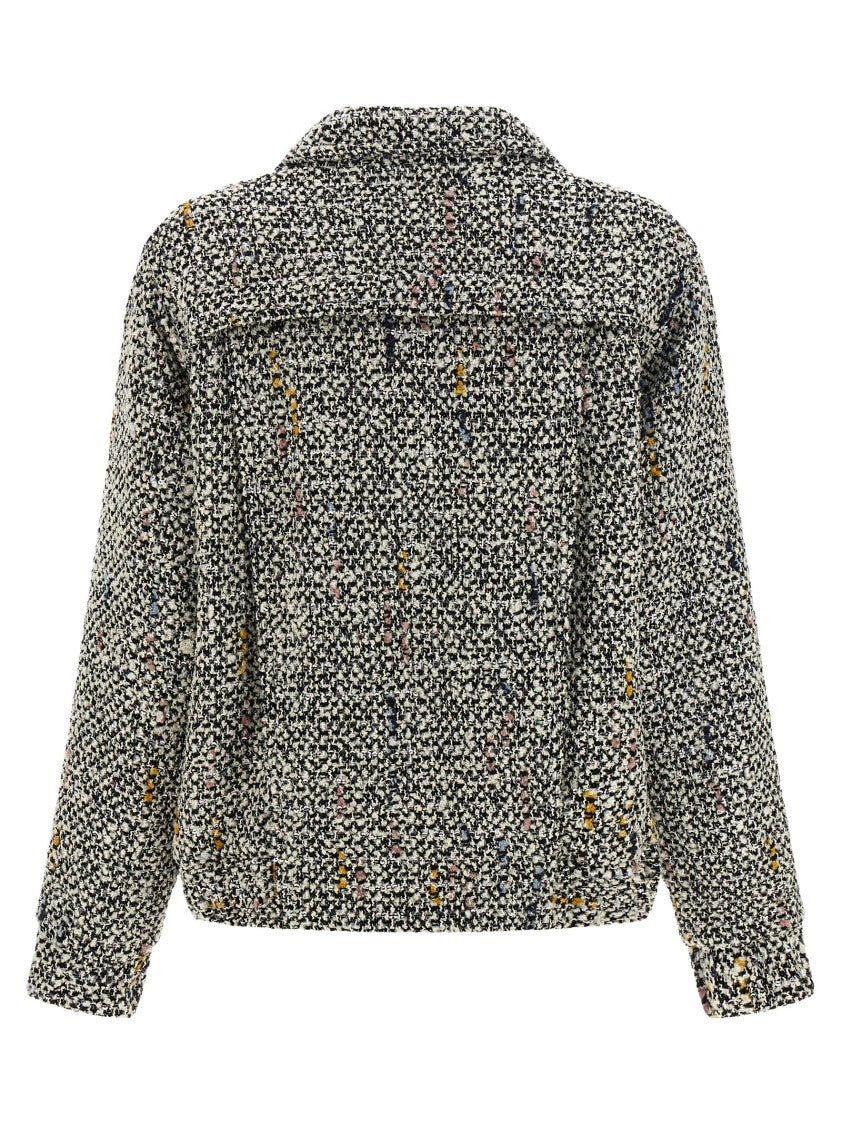 Alessandra Rich Tweed Bomber Jacket