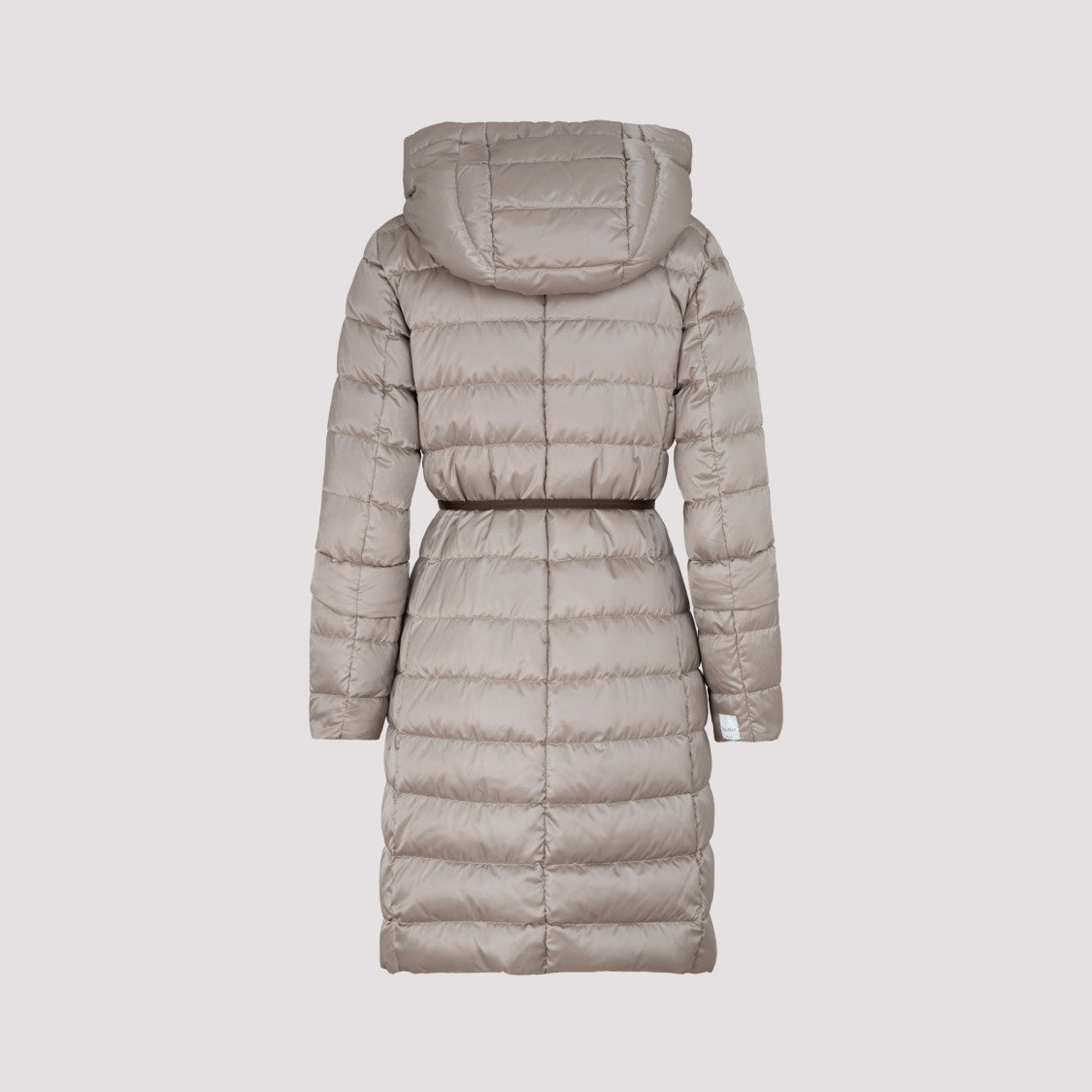 Max Mara Long Puffer Jacket With Iridescent Satin Finish