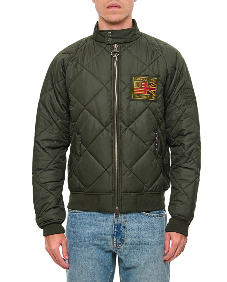 Barbour Green Quilted Merchant Diamond Jacket
