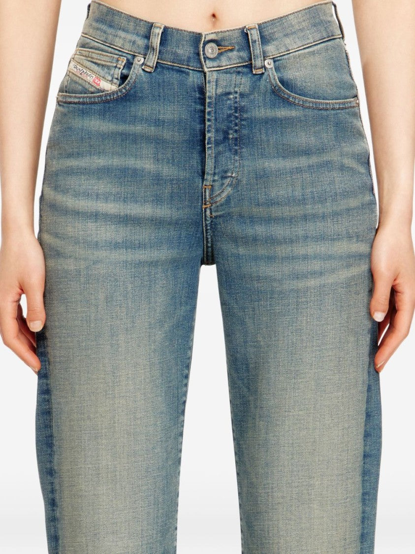 Diesel Medium Blue Whiskering Jeans