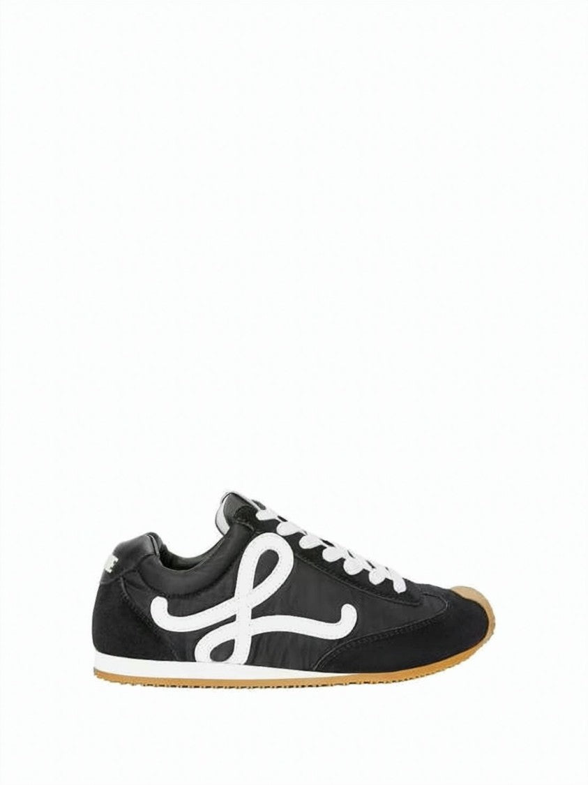 Loewe Sporty Black Nylon And Calfskin Loewe Sneakers