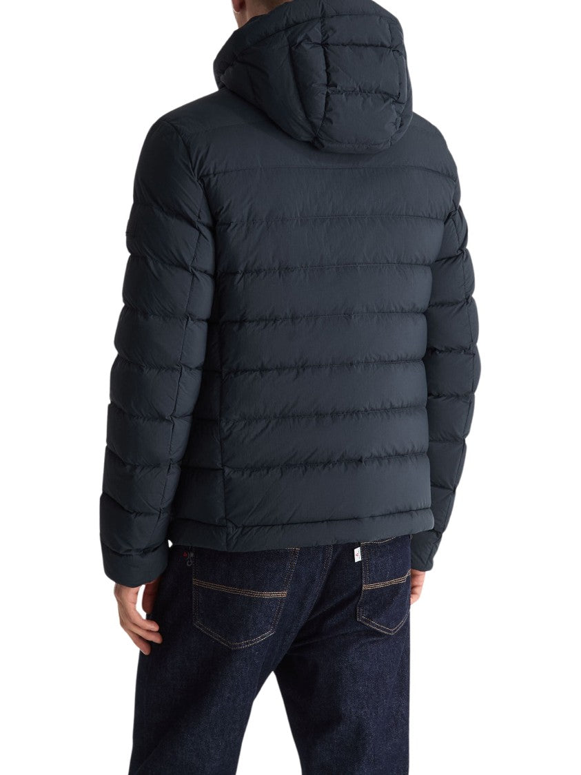 Peuterey Ultra-Light Quilted Hooded Nylon Down Jacket