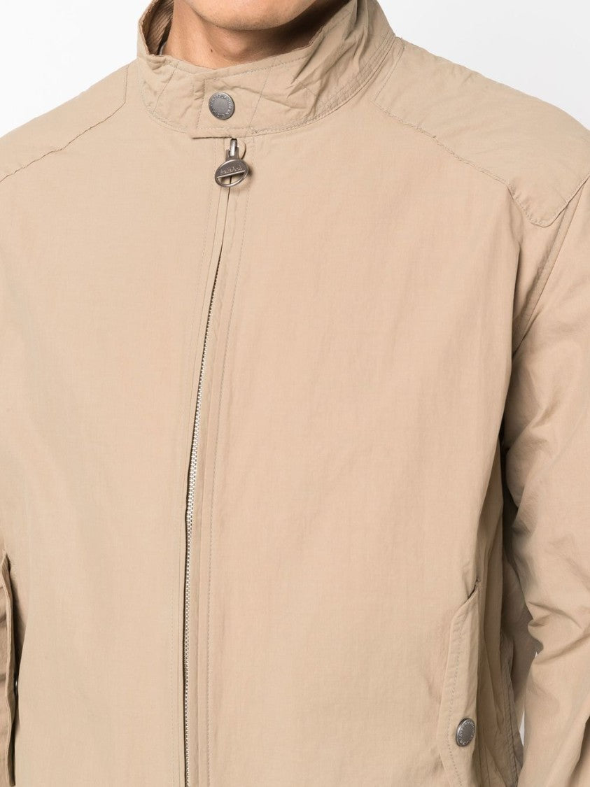 Barbour Tan Brown Multi-Pocket Zip Jacket