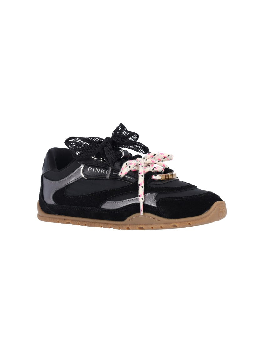 Pinko Black Yulia 01 Calf Leather Sneakers