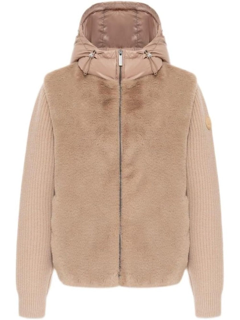 Colmar Plush Faux Fur Quilted Hooded Jacket