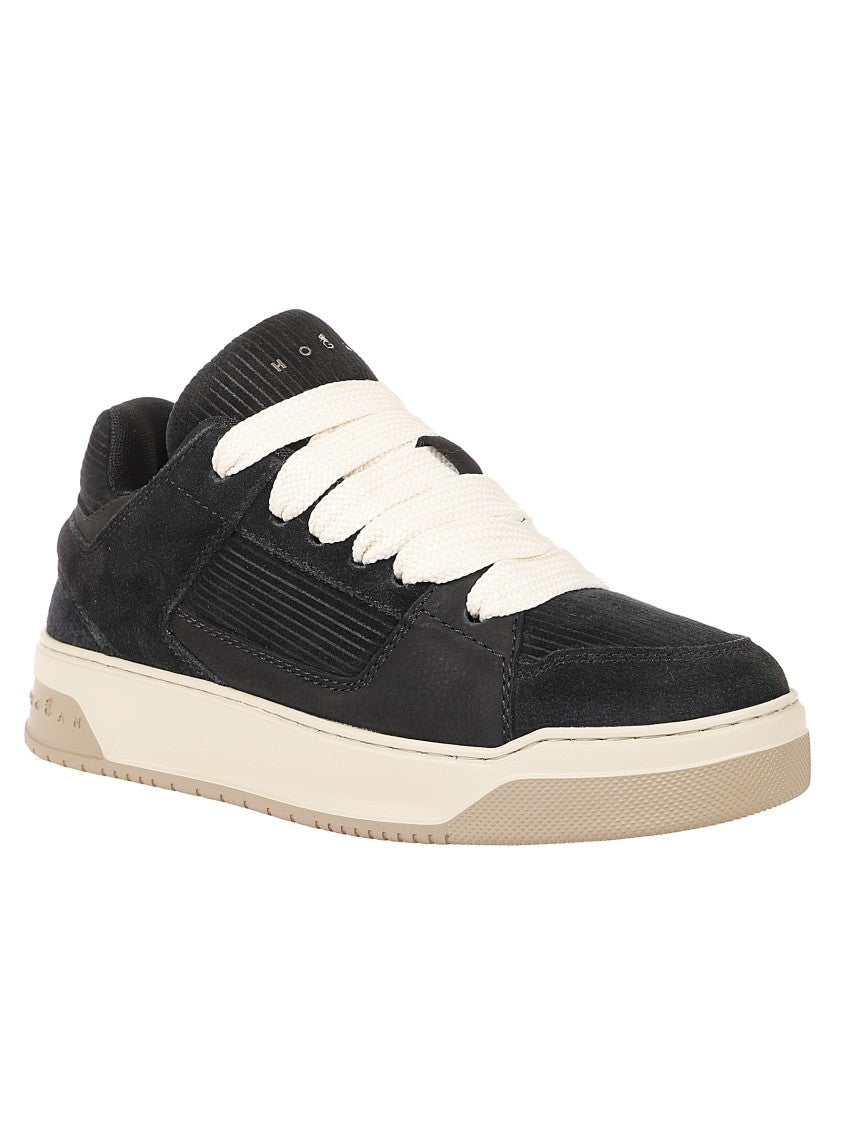 Hogan H667 Sporty Black Sneakers With Leather