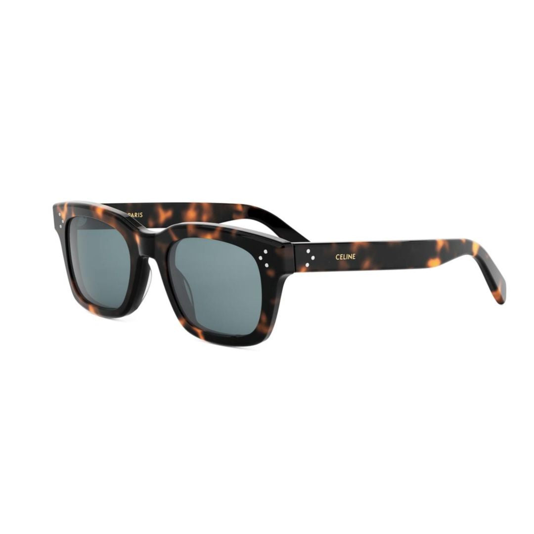 Celine Cl40232i Bold Rectangular Tortoiseshell Sunglasses