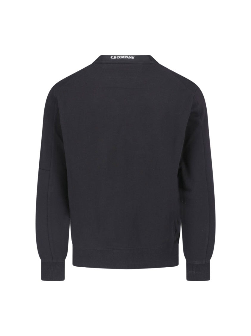 C.P. Company Black Cotton Logo Sweatshirt