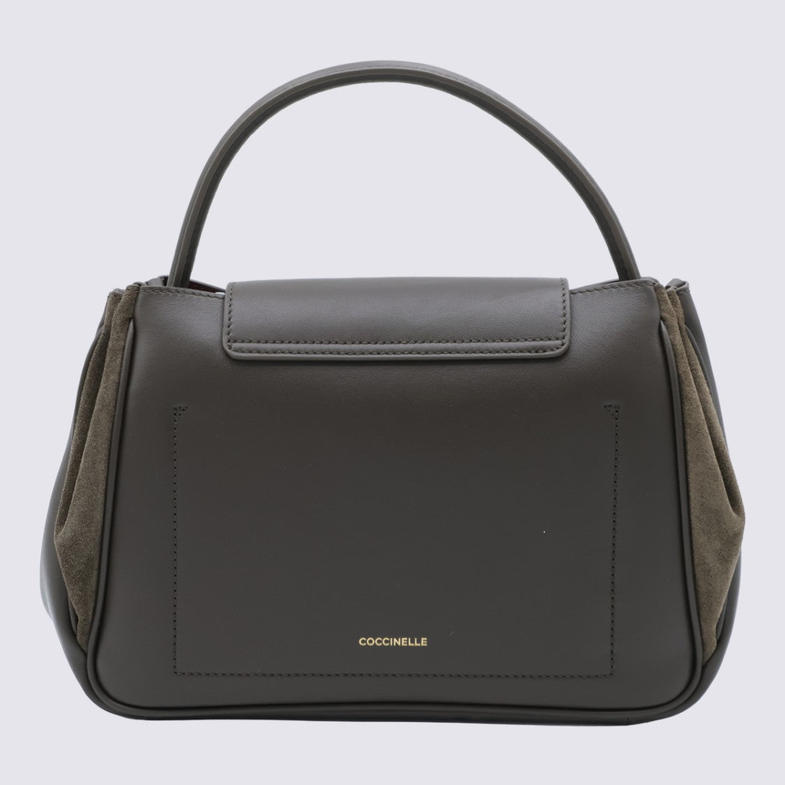 Coccinelle Structured Handbag With Suede Side Panels