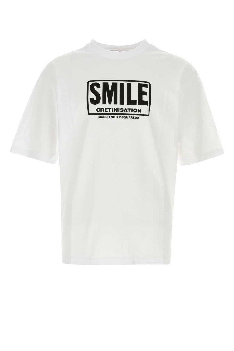 Dsquared2 Short-Sleeve Graphic T-Shirt With Bold Smile Statement