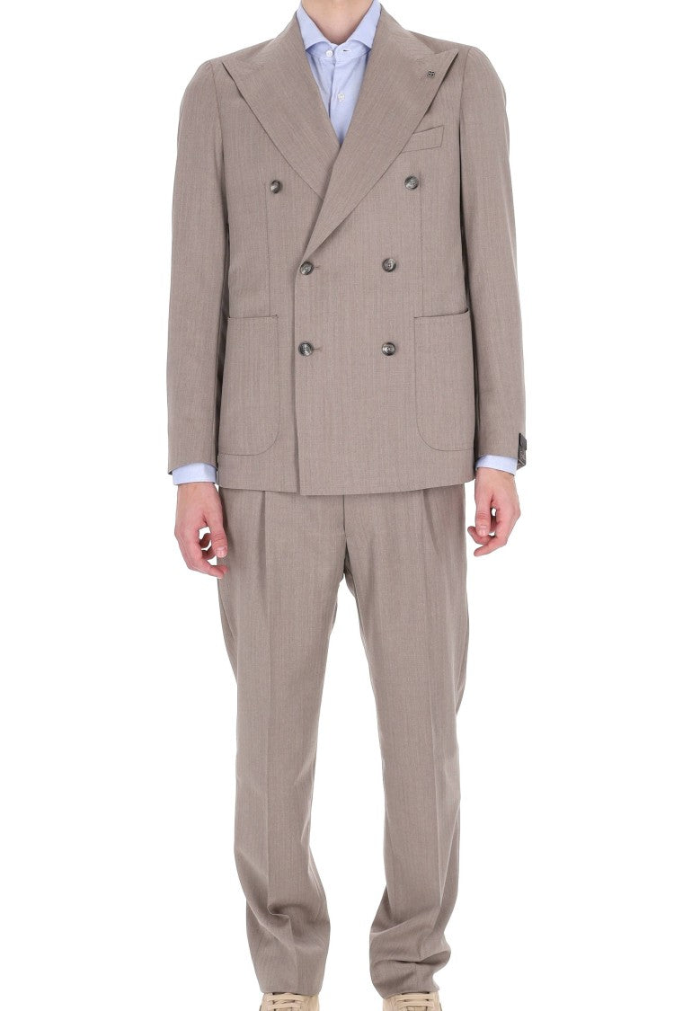 Tagliatore Pino Lerario Herringbone Wool Suit