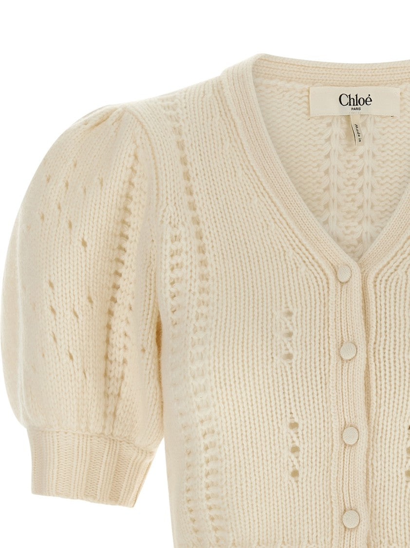 Chloé Jacquard Logo Cardigan