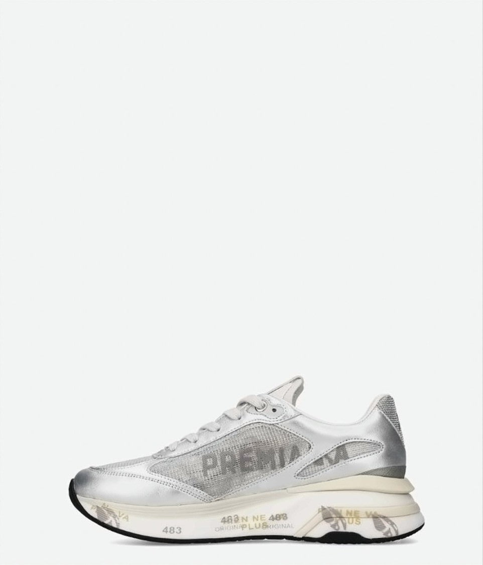 Premiata Moerund Suede Details Lace Fabric Sneakers