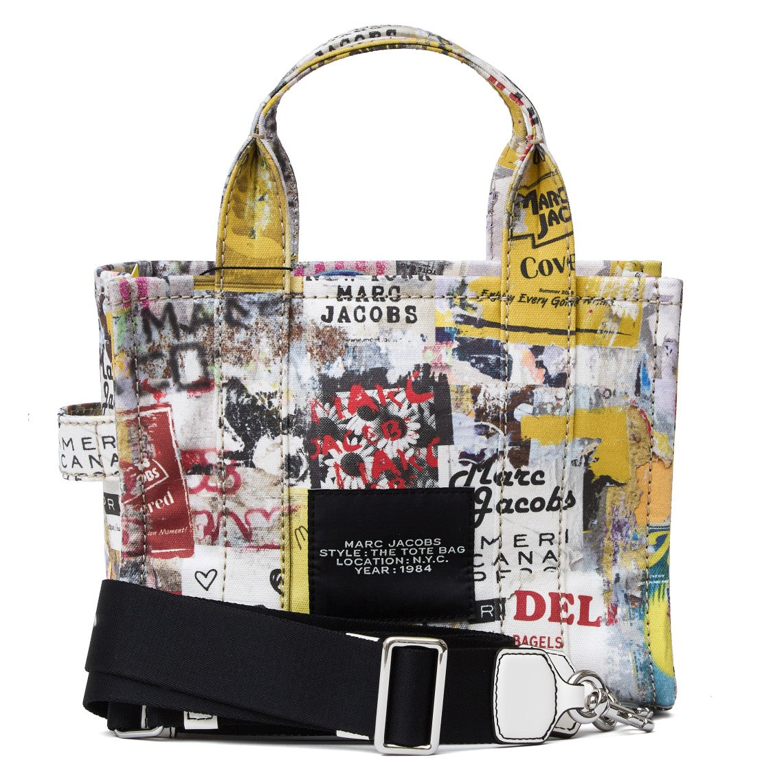 Marc Jacobs Canvas Small Tote Bag With Vibrant Graphic Print