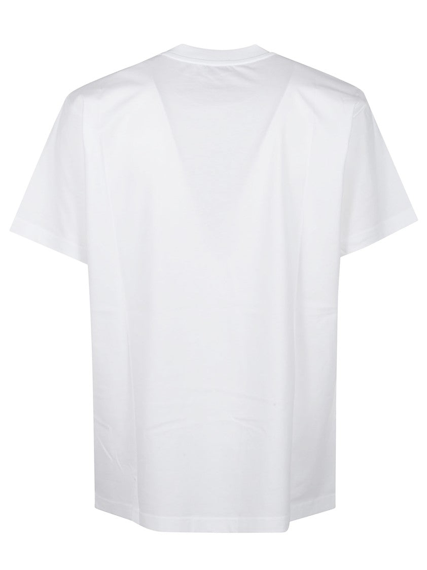 Moschino White Logo Print Cotton T-Shirt