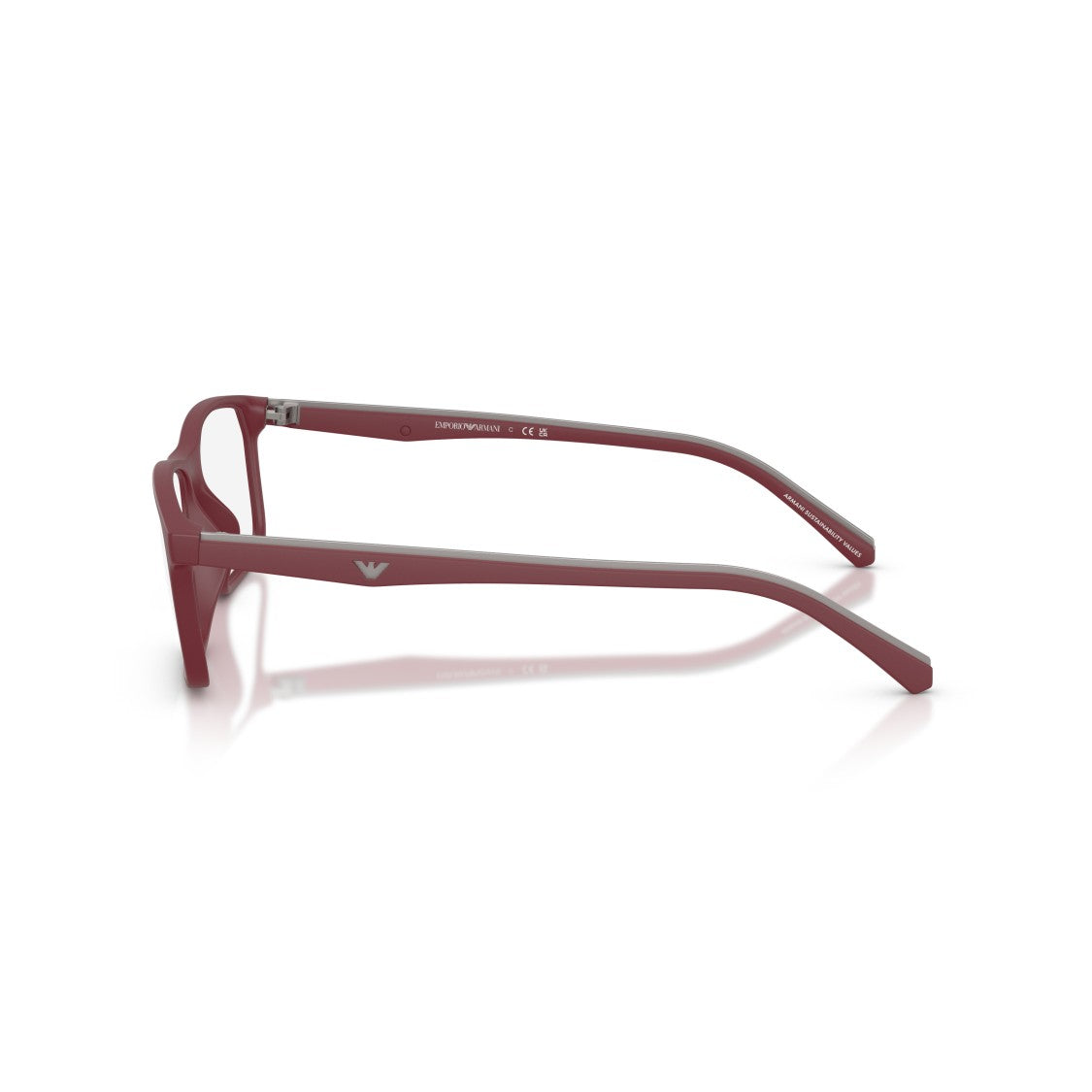 Emporio Armani 0Ea3266u Matte Finish Rectangular Eyeglass Frames With Rounded Edges