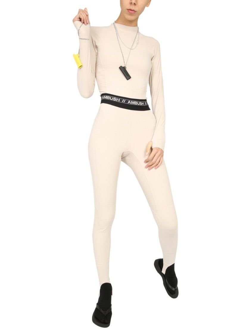 Ambush Fitted Long Sleeve Polo Neck Top