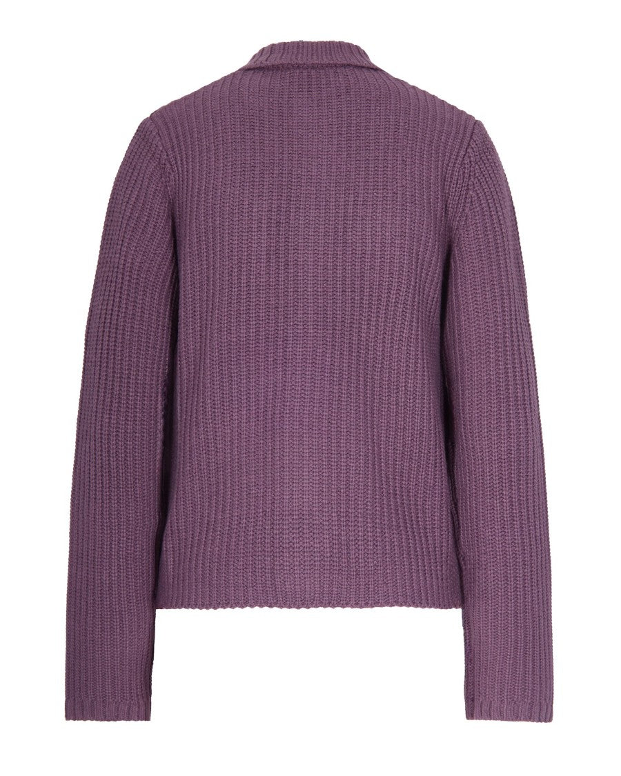 Carhartt Wip Chunky Knit Cardigan With Four Pockets And Button Closure